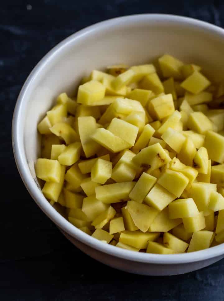 1-inch Cubed Potatoes in a bowl