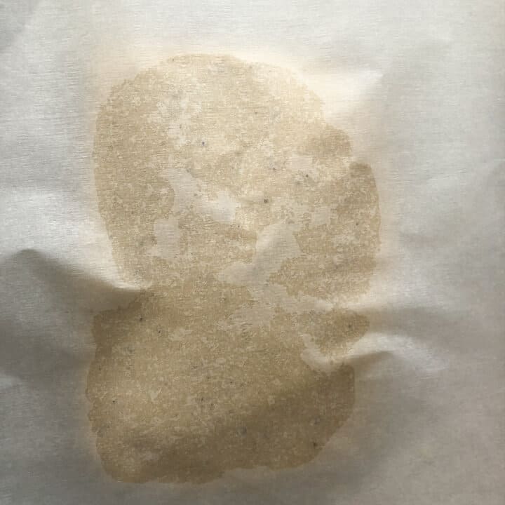Cashew mixture covered with parchment paper