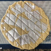 Cashew burfi cut into diamond shape