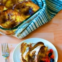 Baked French Toast is an easy to make breakfast that can be planned a day ahead.