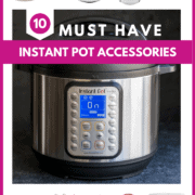 A Picture depicting Instant Pot Duo Plus along with the 10 most useful Instant Pot Accessories