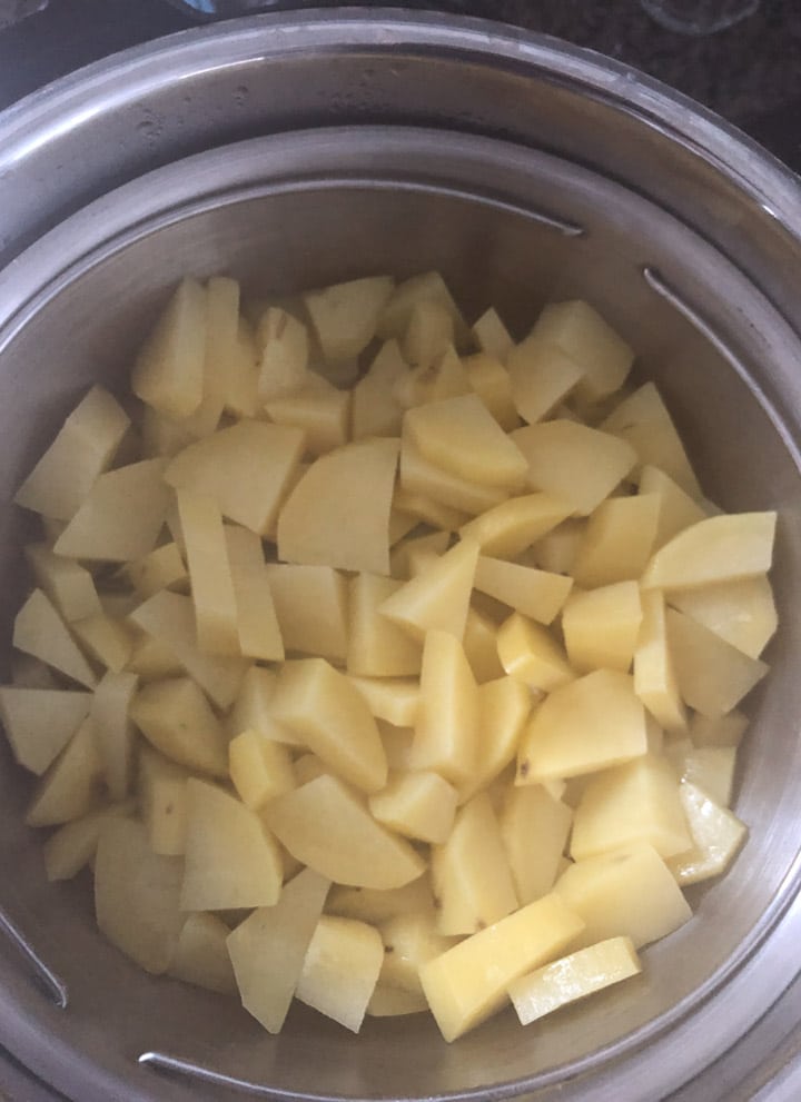 Steamed potatoes in Instant Pot