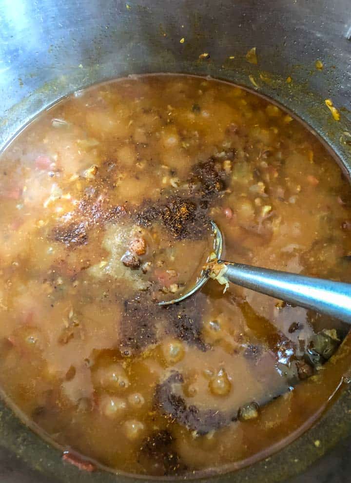 Garam masala is added to pressure cooked rajma