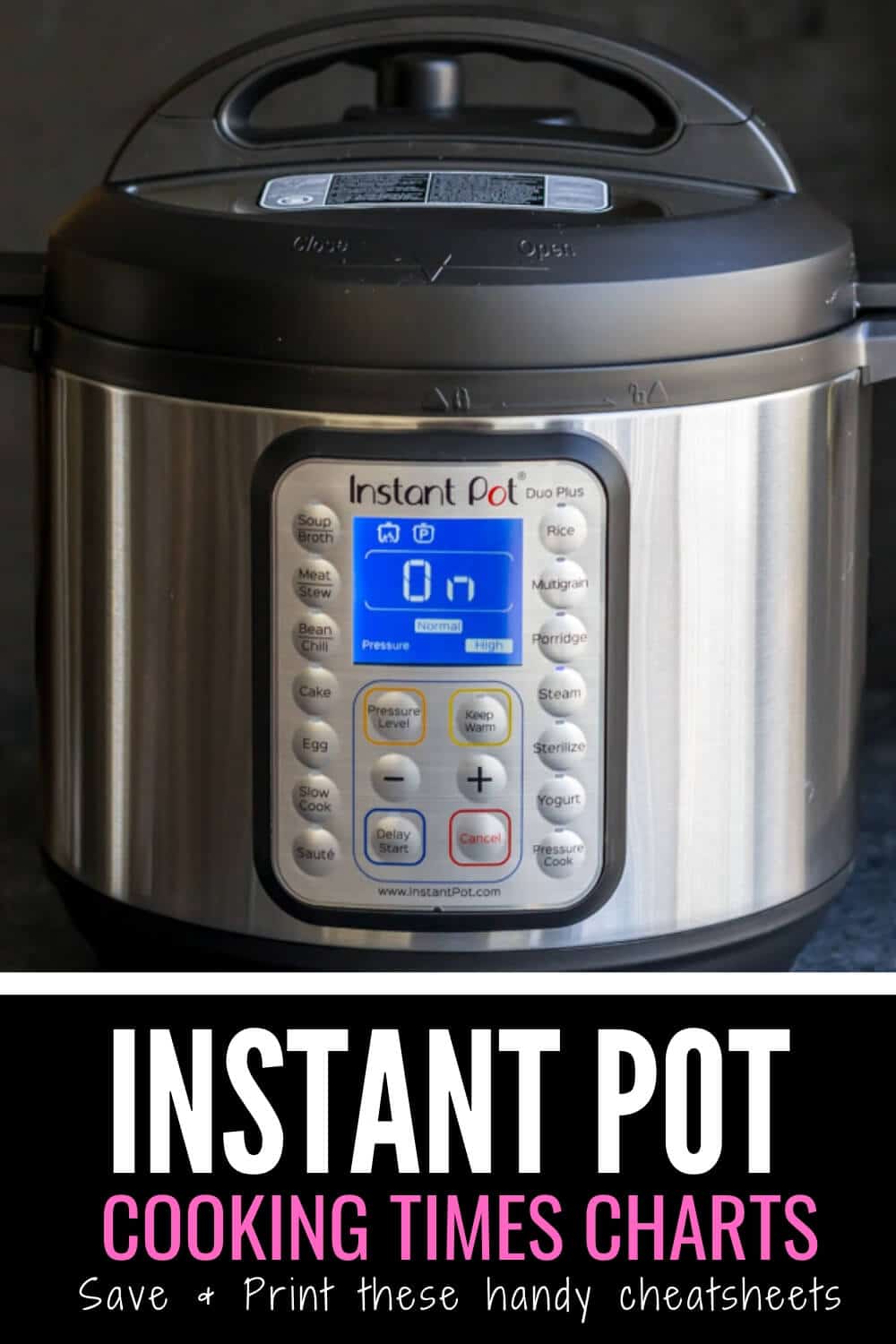 Printable Instant Pot Cooking Times - Printable World Holiday