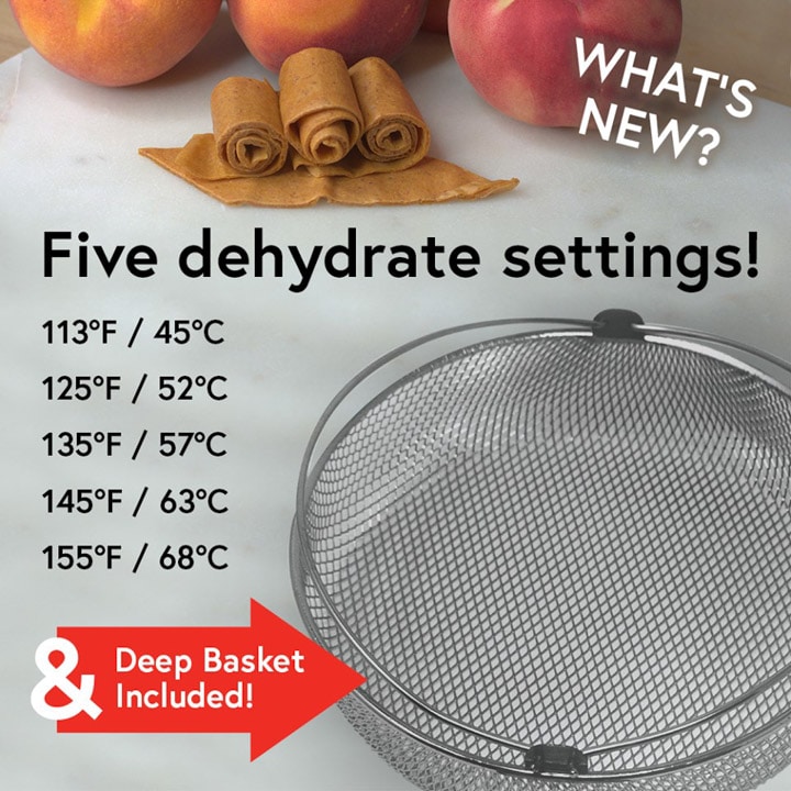 An image that showcases the new deep basket in the latest Mealthy CrispLid