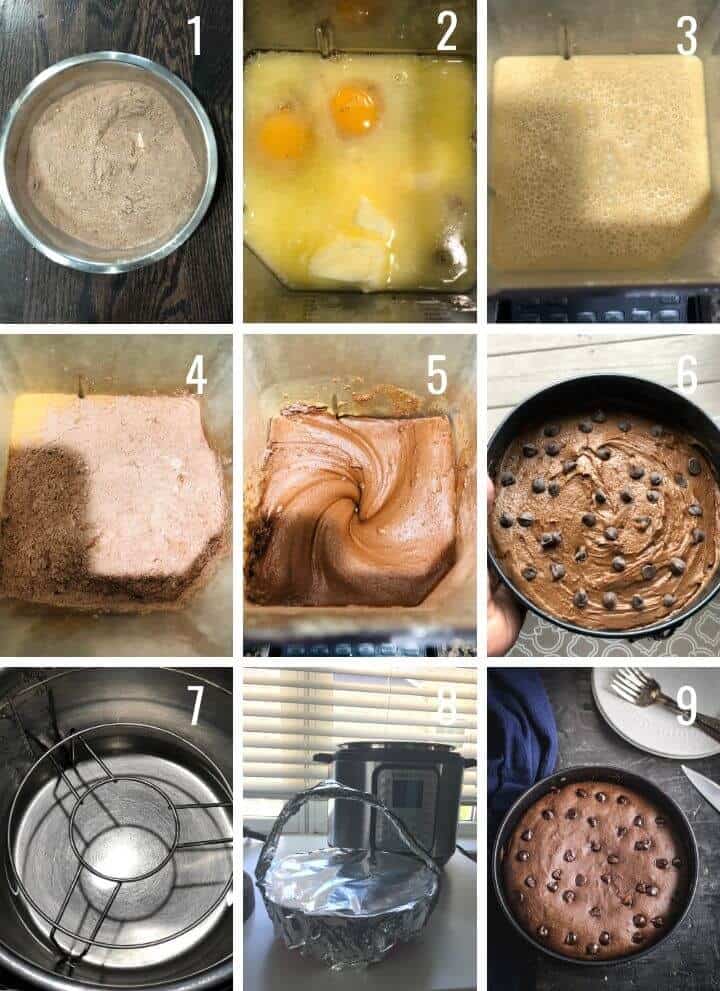 A step by step guide to making Cakey Instant Pot Brownies