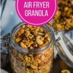 granola in a glass container