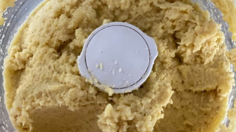 Ground ginger garlic paste in a food processor