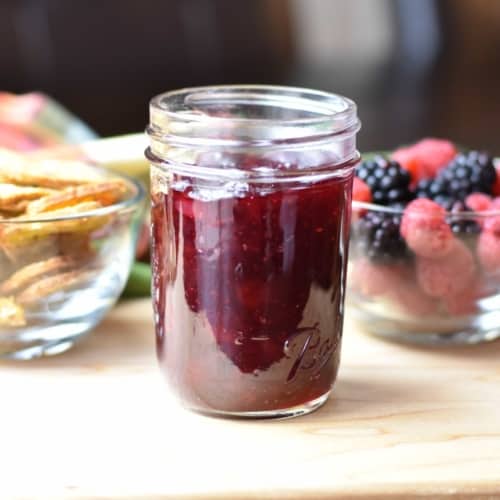 Cranberry Chutney served in a glass jar