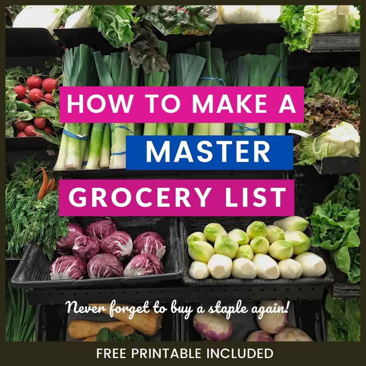 How to Make a Master Grocery List
