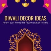 A stock image with diyas and a caption - Diwali Decor Ideas: Adorn your home this festive season in style