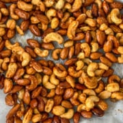Honey roasted nuts in parchment paper