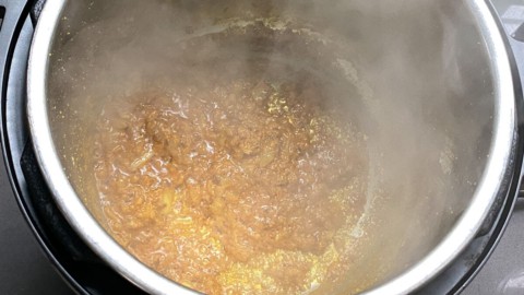 Add water to the instant pot if the spices stick.