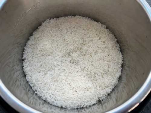 Cooked sona masoori rice in Instant Pot