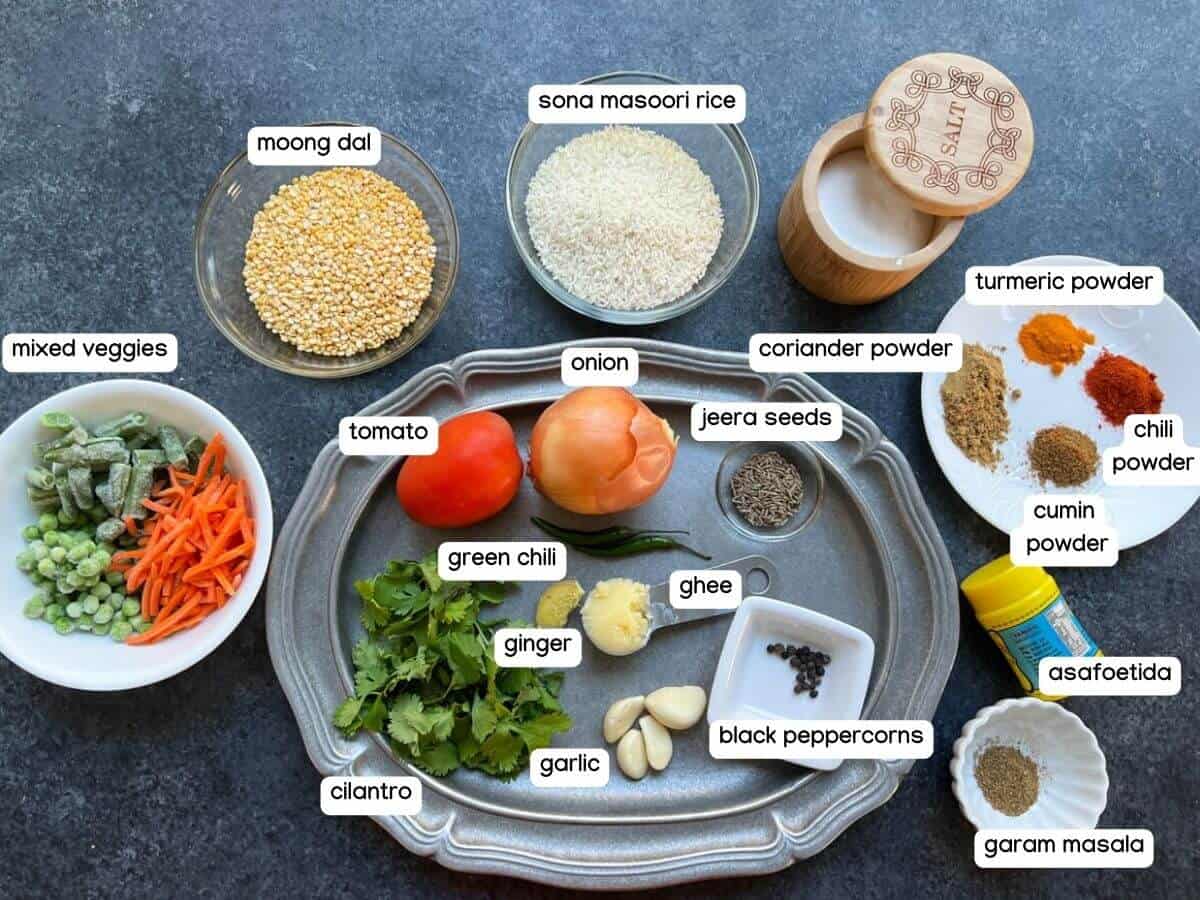 Ingredients for Masala khichdi
