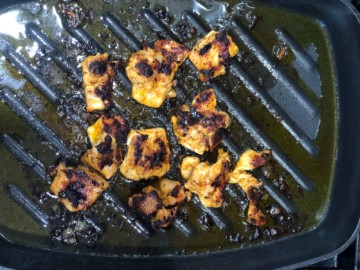 Chicken tikka in a pan